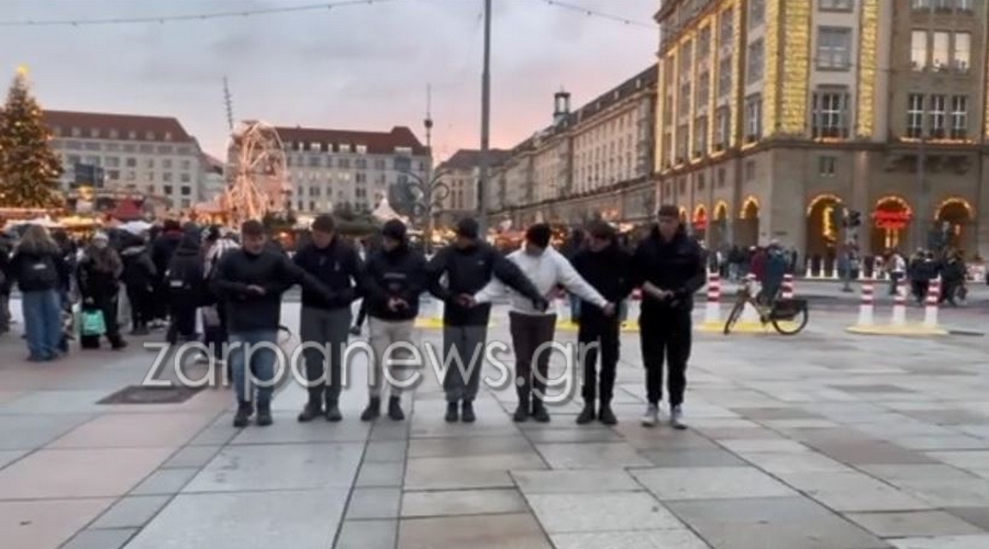 Μαθητές από τρία Λύκεια των Χανίων συναντιούνται στη Γερμανία και ξεσηκώνουν με κρητικούς χορούς τη Δρέσδη (video)