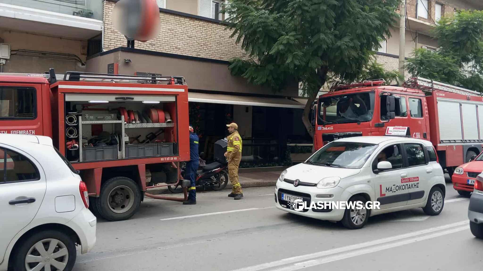 Φωτιά σε γνωστό οβελιστήριο των Χανίων (φωτο)