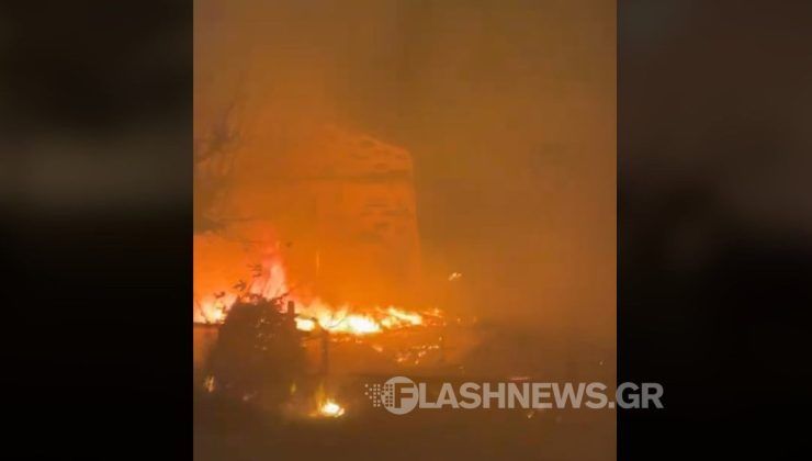 Χανιά: Μεγάλη φωτιά ξέσπασε στο Κεφάλι Κισάμου – Ισχυροί άνεμοι δύσκολεψαν το έργο της Πυροσβεστικής (φωτο)