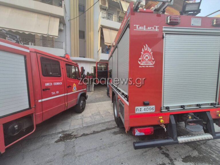 Χανιά: Κινητοποίηση στην Πυροσβεστική για φωτιά σε σπίτι στην οδό Σολωμού