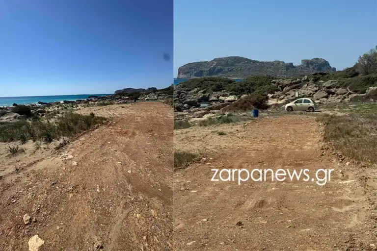 Χανιά: Πήγαιναν να ανοίξουν παράνομο δρόμο στην παραλία στα Φαλάσαρνα (φωτο - video)