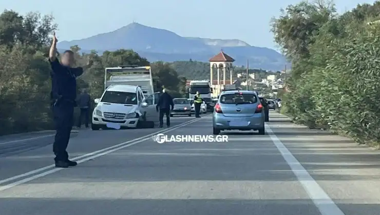 Χανιά: Τροχαίο ατύχημα στον ΒΟΑΚ – Ουρά αυτοκινήτων στον δρόμο (φωτο)