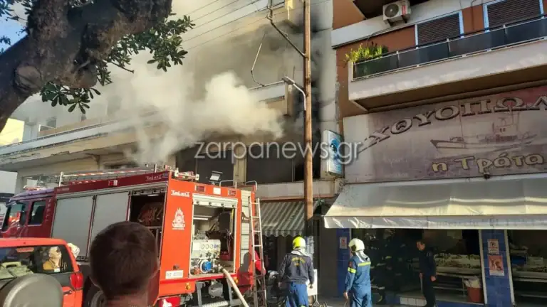 Χανιά: Πυρκαγιά σε φούρνο στη Νέα Χώρα (φωτο)