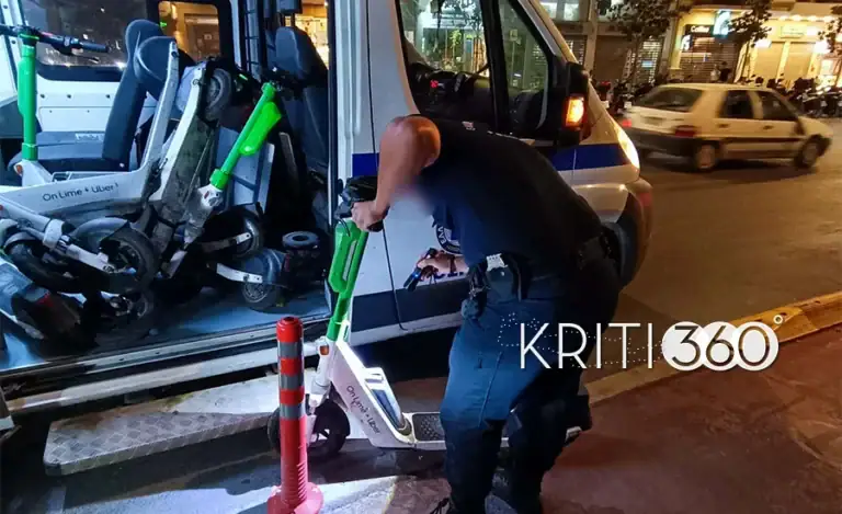 Χανιά: Βραδινή επιχείρηση-σκούπα για… πατίνια στο κέντρο της πόλης (φωτο)