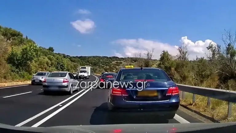 Χανιά: Βίντεο-ΣΟΚ από τον ΒΟΑΚ - Μπήκε στο αντίθετο ρεύμα για προσπέραση και παραλίγο να συγκρουστεί μετωπικά με φορτηγό
