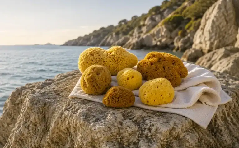 Φυσικά θαλάσσια σφουγγάρια Καλύμνου διαφορετικού μεγέθους