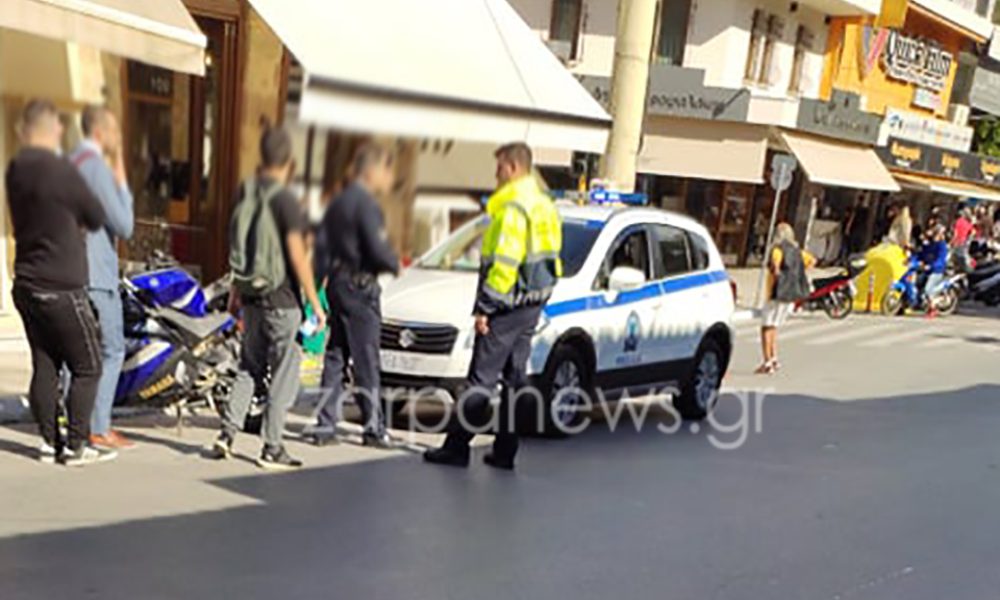 Χανιά: Μηχανή παρέσυρε ηλικιωμένη στο κέντρο της πόλης - Μεταφέρθηκε στο Νοσοκομείο (φωτο)