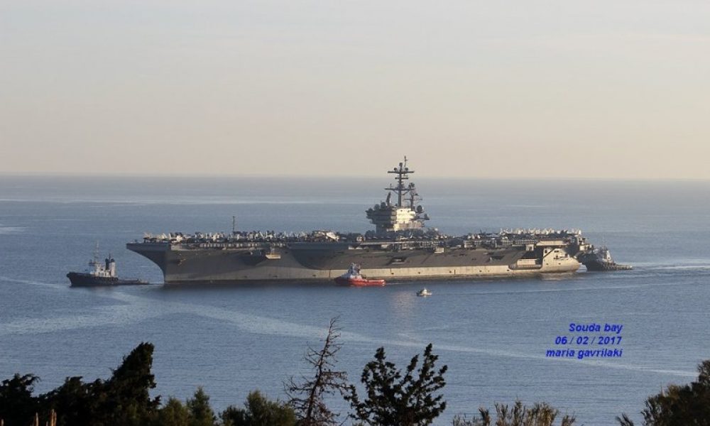 Κατέπλευσε στο λιμάνι της Σούδας το USS George Bush (φωτο + video)