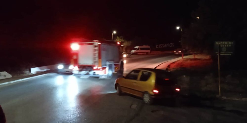 Χανιά: Τροχαίο τα ξημερώματα στην Κίσσαμο – Αυτοκίνητο έπεσε σε ρυάκι (φωτο)