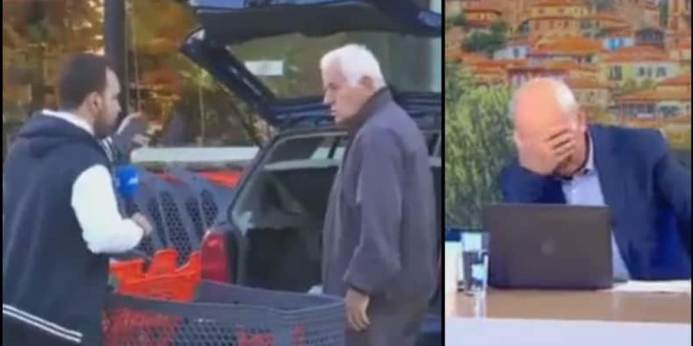 Έξαλλος παππούς με το καλάθι του νοικοκυριού σε live μετάδοση: «Αρχίδια καπαμά, καμία διαφορά» (video)