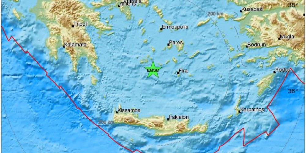 Ισχυρός σεισμός στο νότιο Αιγαίο έγινε αισθητός και στα Χανιά