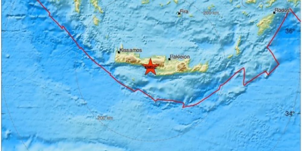 Σεισμική δόνηση ταρακούνησε τη νότια Κρήτη