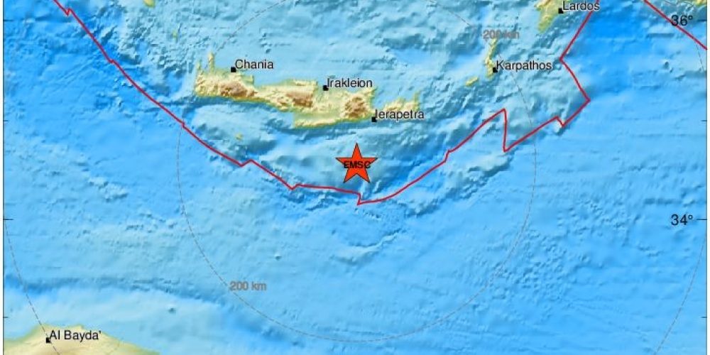 Δύο σεισμοί στην Κρήτη σε μία ώρα