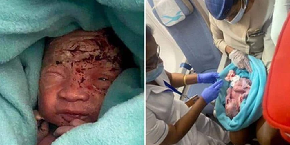 Γυναίκα γέννησε εν μέσω πτήσης και πέταξε το μωρό στον κάδο
