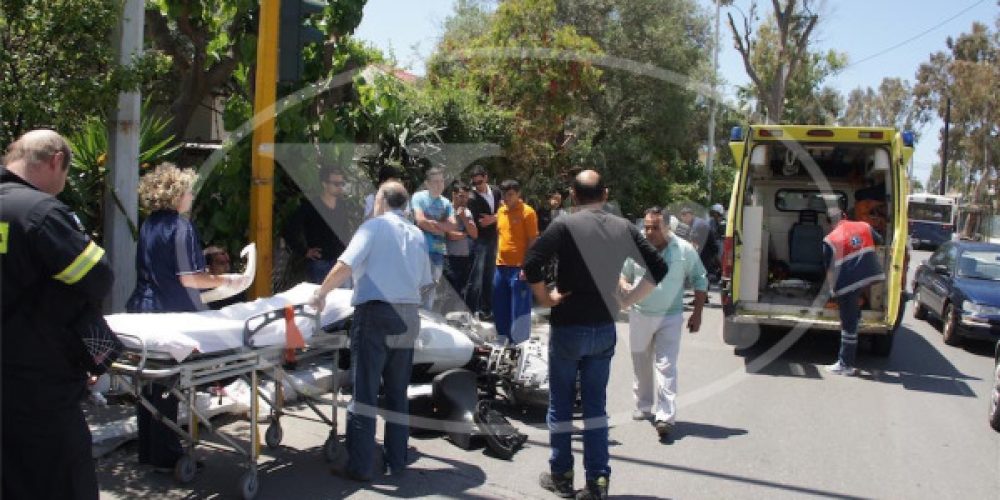 Χανιά: Τροχαίο με τραυματισμό δικυκλιστή στη λεωφόρο Σούδας (φωτο)