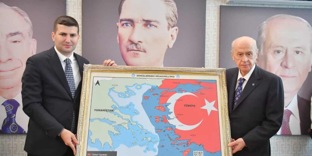 Χάρτης πρόκληση κατά της Ελλάδας από τον εταίρο του Ερντογάν: Και η Κρήτη τμήμα της Τουρκίας!
