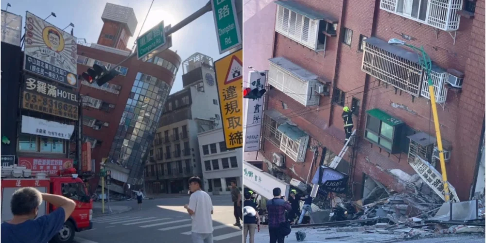 Σεισμός 7,5 Ρίχτερ στην Ταϊβάν: 4 νεκροί και 50 τραυματίες – Τουλάχιστον 26 τα κτήρια που έγειραν ή κατέρρευσαν (video)