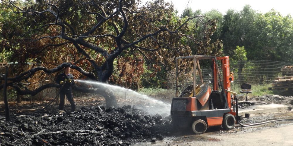 Χανιά: Μεγάλες ζημιές από πυρκαγιά στην Αγιά – Κινδύνεψε αποθήκη τροφίμων