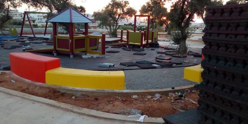 Χανιά: Βανδαλισμοί πριν τα εγκαίνια στο νέο πάρκο της Αμπεριάς