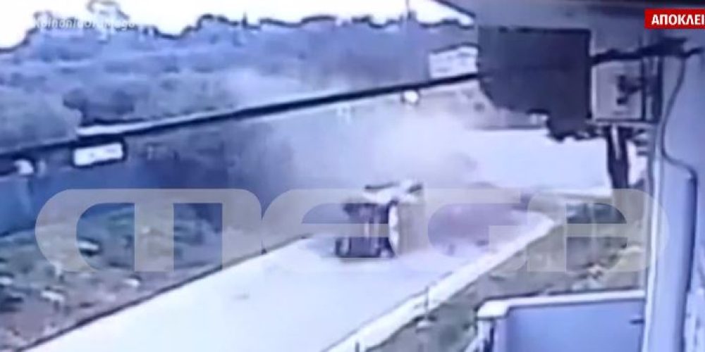 Κρήτη: Αποκλειστικό βίντεο ντοκουμέντο με το τροχαίο που κόστισε τη ζωή σε μάνα και κόρη