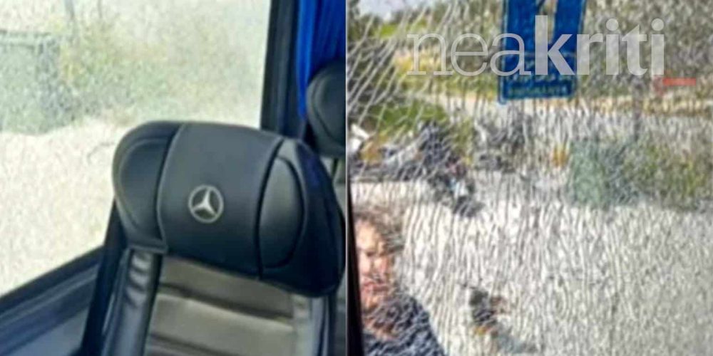 Στιγμές τρόμου στον ΒΟΑΚ: Γάντζος γερανού χτύπησε λεωφορείο – Το τζάμι έσπασε μια ανάσα από γυναίκα που κρατούσε μωρό (video)