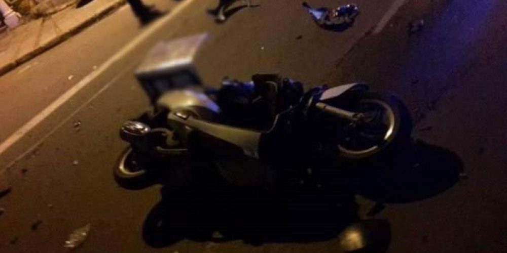 Τροχαίο ατύχημα με διανομέα φαγητού στην Κίσαμο στα Χανιά