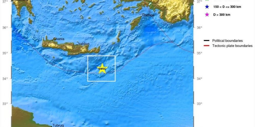 Μπαράζ σεισμών-4,9 Ρίχτερ στην Κρήτη – Νέος σεισμός 4,7 Ρίχτερ