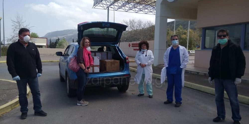 Χανιά: Μάσκες και γάντια προσέφερε η ΕΛΜΕ Χανίων στους γιατρούς του Νοσοκομείου (φωτο)
