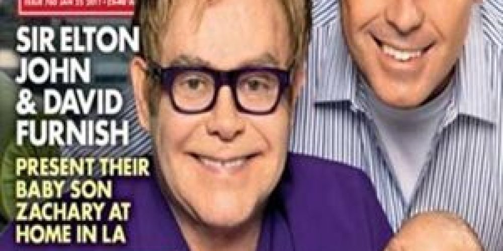 Ο Elton John φωτογραφίζεται με το γιο του