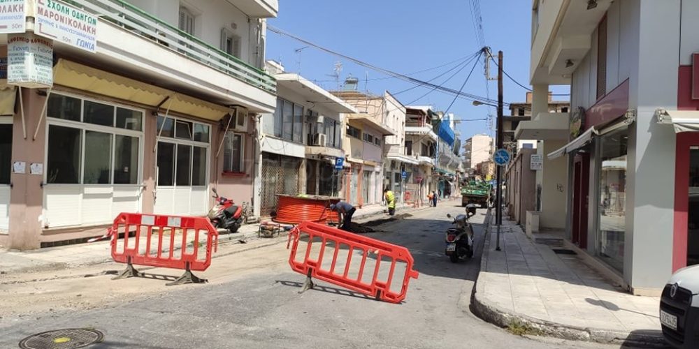 Χανιά: Κλειστοί λόγω έργων δρόμοι στο κέντρο (φωτο)