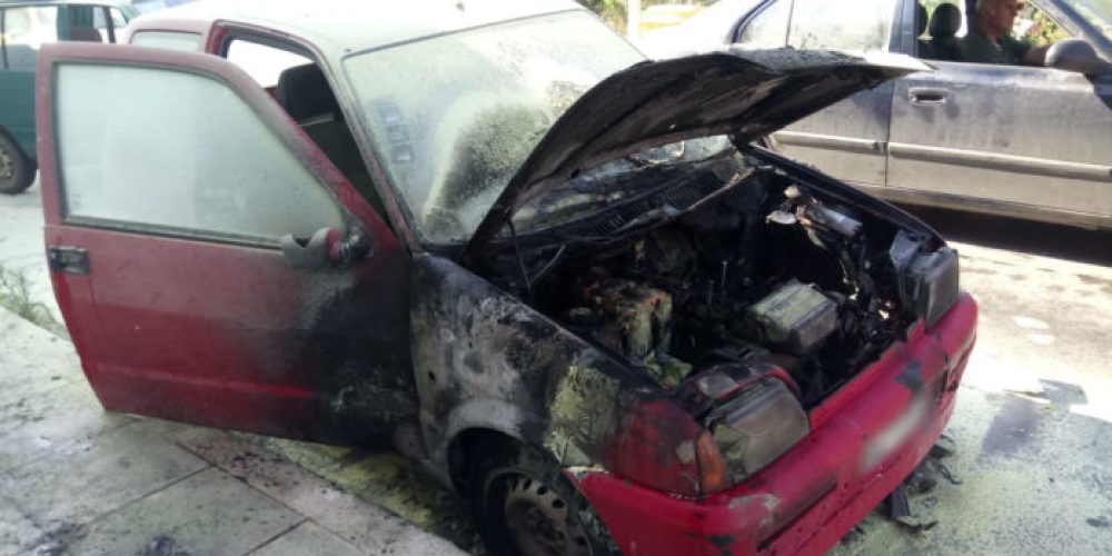 Χανιά : Άρπαξε φωτιά αυτοκίνητο εν κινήσει