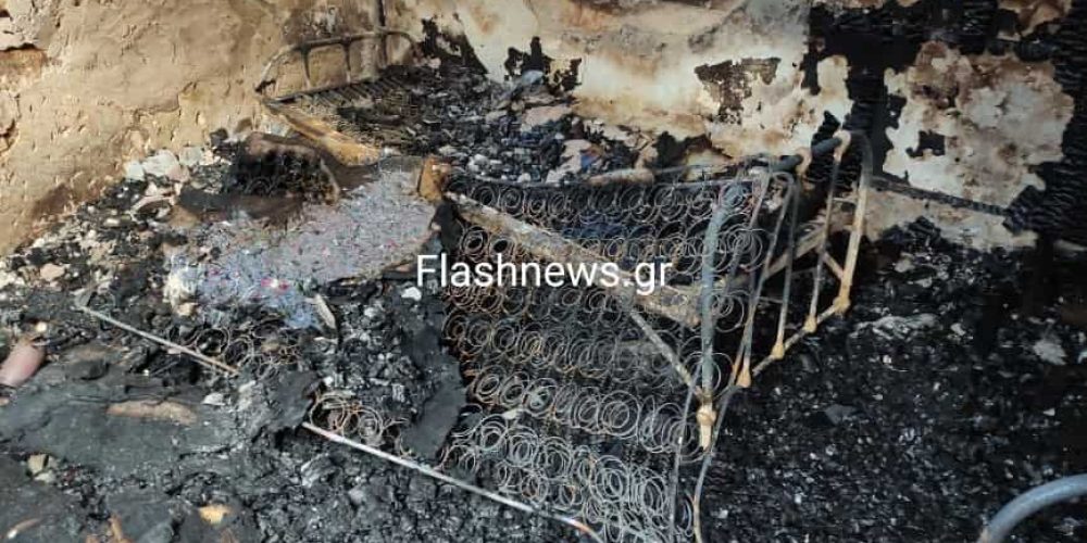 Χανιά: Παραλίγο τραγωδία – Από θαύμα σώθηκαν κάτοικοι οικήματος που κάηκε (φωτο)