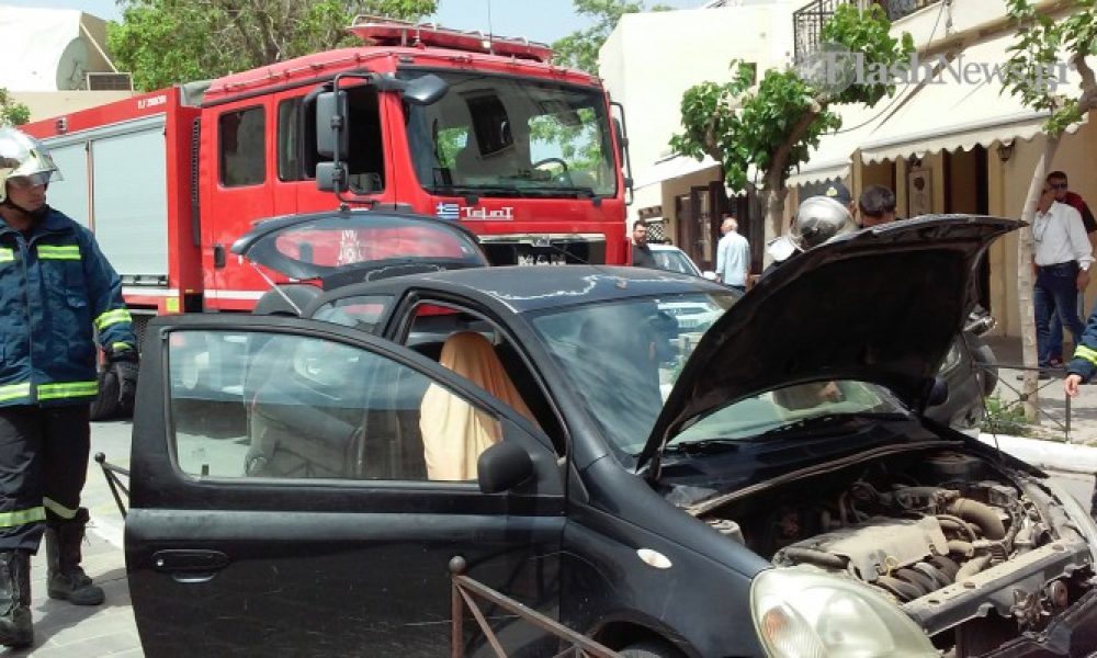 Αναστάτωση στο κέντρο των Χανίων από καπνούς σε αυτοκίνητο