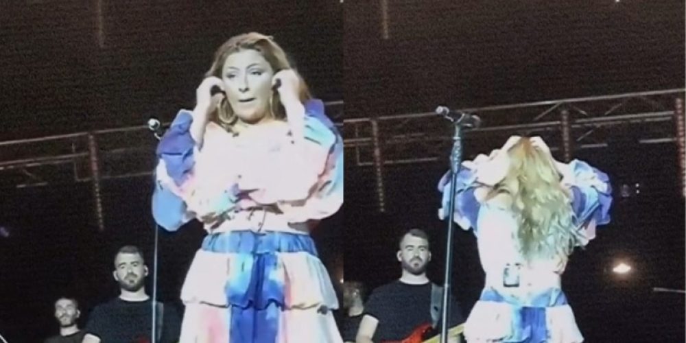 Η Παπαρίζου κάλεσε την αστυνομία σε συναυλία της και κρατούσε το κεφάλι της (video)