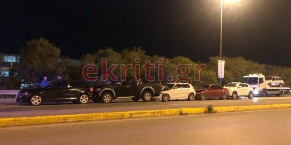 Κρήτη: Καραμπόλα έξι αυτοκινήτων σε ένα ακόμα τροχαίο (φωτο)