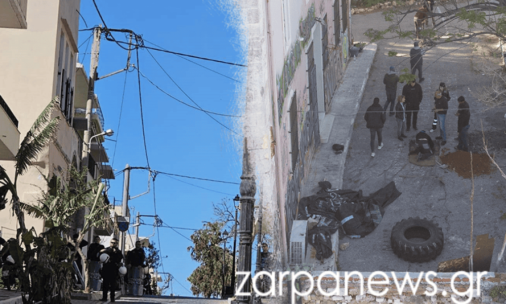Χανιά: Κωμικοτραγικές εικόνες… Με αστυνομική περιφρούρηση ξεκίνησαν εργασίες στον Λόφο Καστέλι (φωτο)
