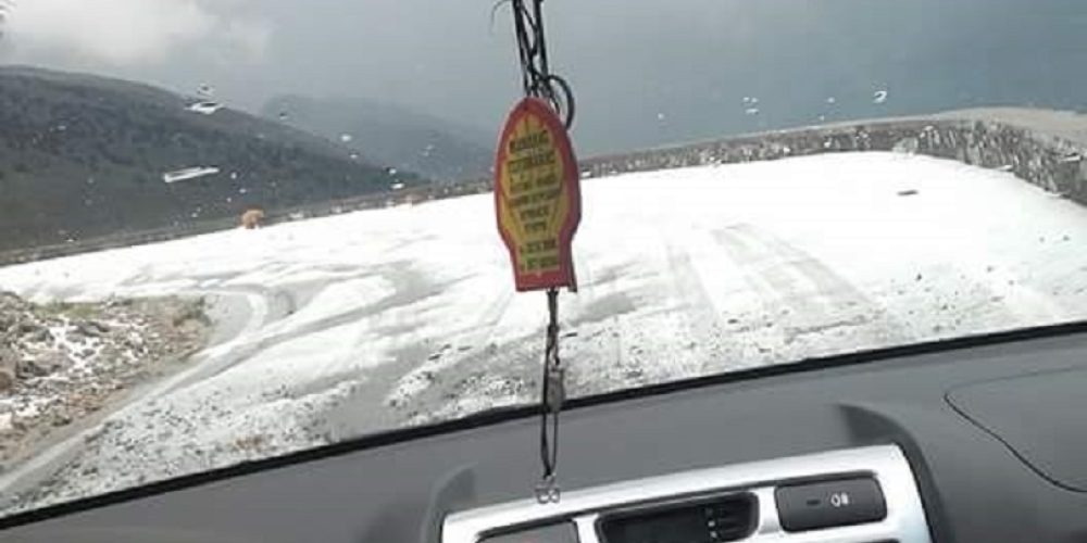 Χιόνισε στα ορεινά των Χανίων- Χιόνι στο οδικό δίκτυο προς τα Σφακιά (φωτο)