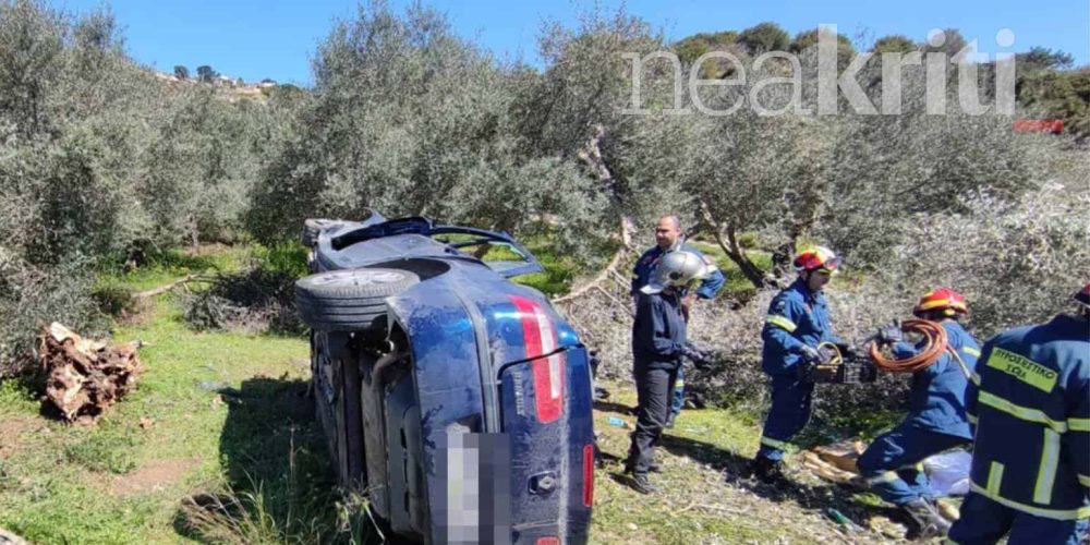 Σοβαρό τροχαίο στην Κρήτη – 30χρονη προσέκρουσε σε δέντρο και εγκλωβίστηκε (φωτο)