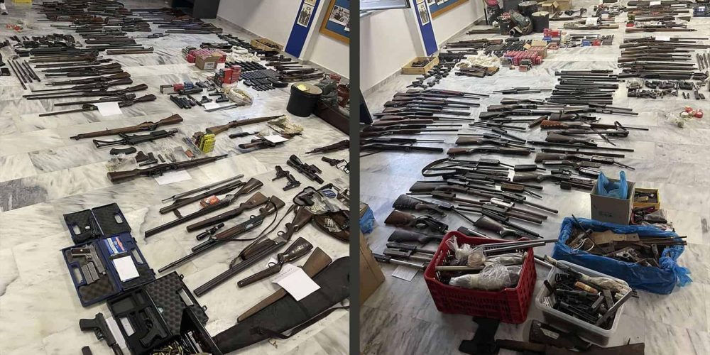 Χανιά: “Χάθηκε το μέτρημα” από τα δεκάδες όπλα που κατασχέθηκαν – Εξαρθρώθηκε οργάνωση