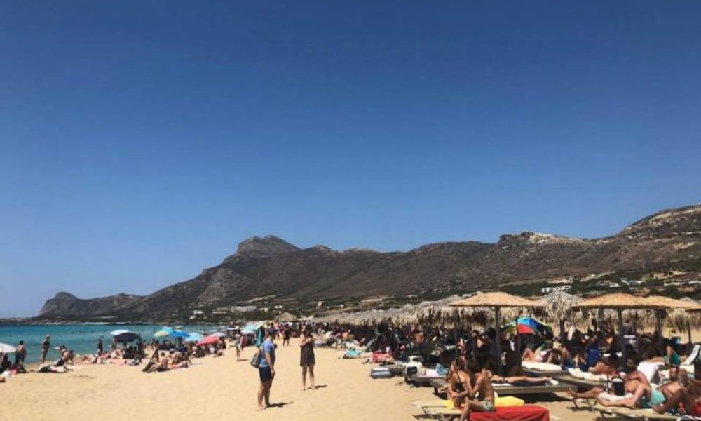 Χανιά: Πρώτη είδηση στο κεντρικό δελτίο ειδήσεων του AΝΤ1 η παραλία στα Φαλάσαρνα