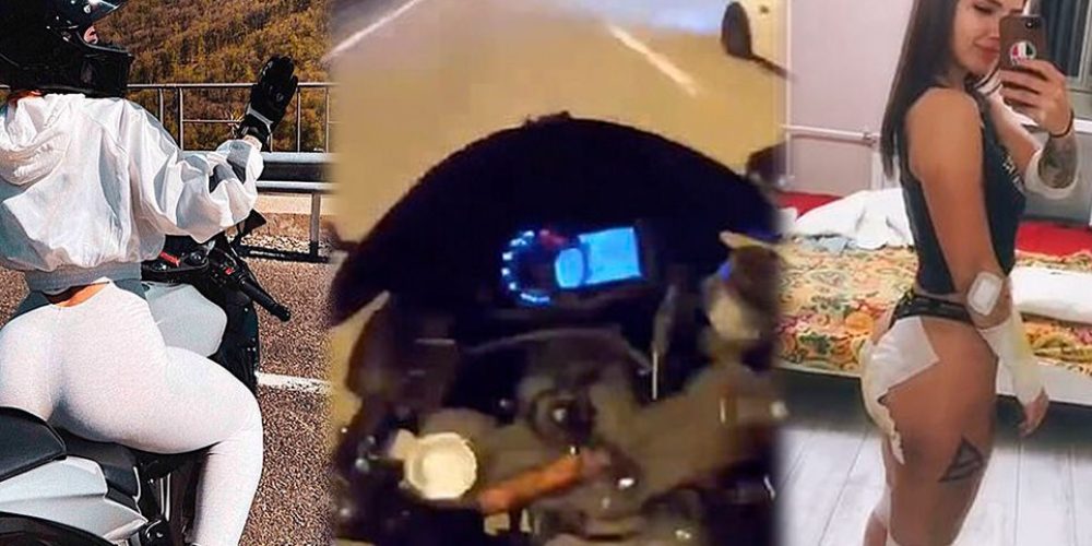 Σέξι Ρωσίδα εκτοξεύτηκε από μοτοσικλέτα με 190χλμ/ώρα! (video)