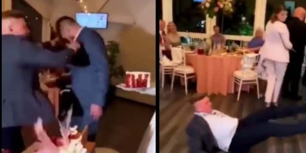 Μεθυσμένος κάνει «ροντέο» το γάμο: Τον πλάκωσε ο γαμπρός επειδή πέταξε τούρτα στη νύφη (video)
