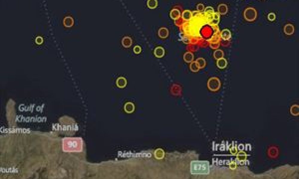 Συνεχίζονται οι σεισμικές δονήσεις μεταξύ Κρήτης και Σαντορίνης