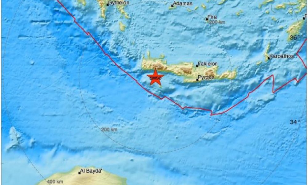 Τρεις σεισμοί σε μια ώρα νότια των Χανίων