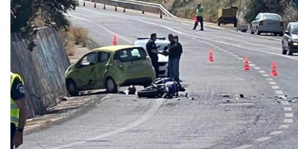 Χανιά: Τροχαίο ατύχημα με θύμα οδηγό μηχανής  στον ΒΟΑΚ στην Σούδα (φωτο)