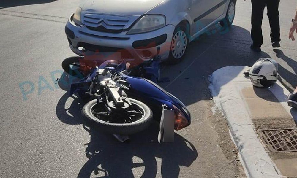 Χανιά: Στο νοσοκομείο μοτοσικλετιστής μετά από σύγκρουση ΙΧ με μηχανή (φωτο)