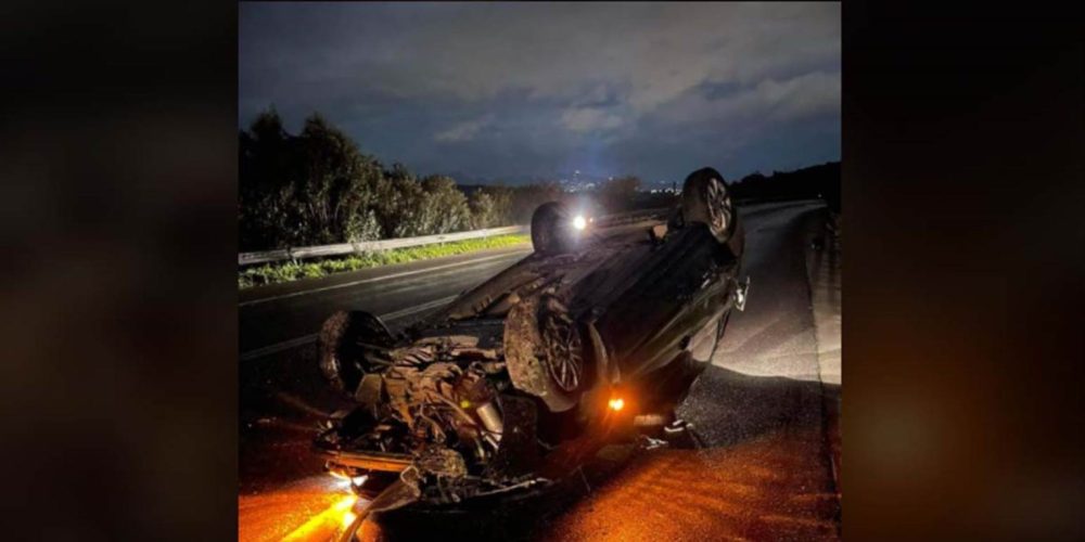 Κρήτη: Τροχαίο ατύχημα με 22χρονο οδηγό – Αναποδογύρισε το αυτοκίνητο (φωτο)