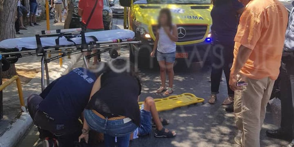 Χανιά: Αυτοκίνητο χτύπησε αγοράκι έξω από το Ωδείο (φωτο)
