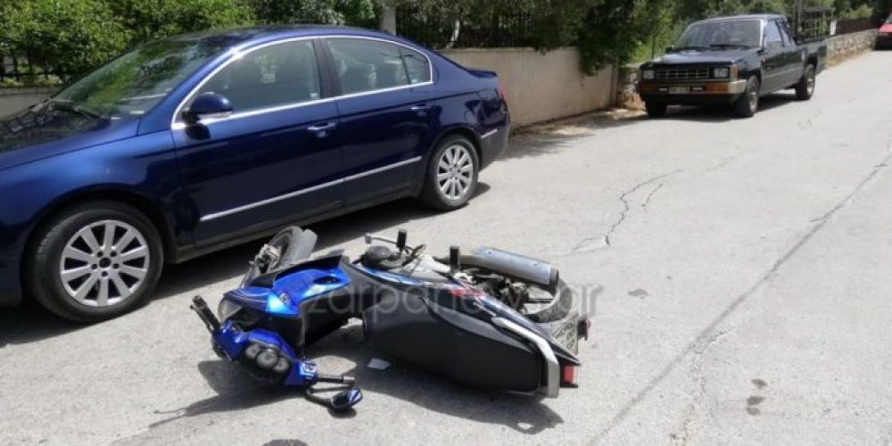 Χανιά : Τροχαίο με μηχανάκι έστειλε στο Νοσοκομείο τον οδηγό