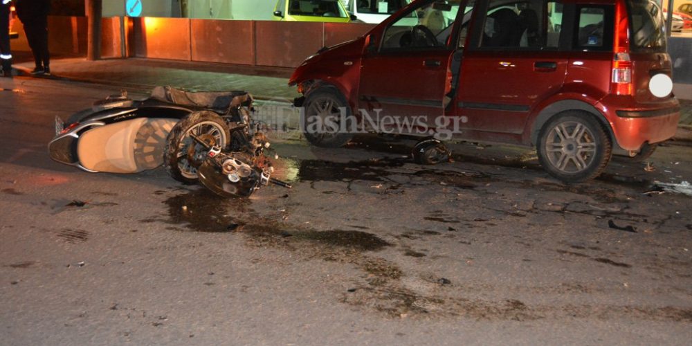 Σοβαρό τροχαίο ατύχημα στα Χανιά – Δυο νεαροί σοβαρά τραυματίες (φωτο)